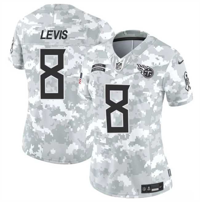 Women%27s Tennessee Titans #8 Will Levis 2024 F.U.S.E Arctic Camo Salute To Service Limited Stitched Jersey Dzhi->tennessee titans->NFL Jersey